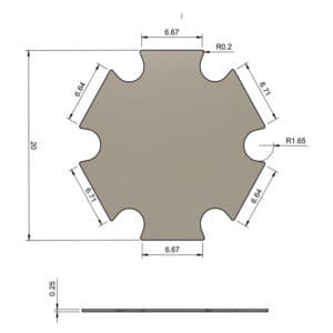 Alternative view of 20mm-T-Tape-Star