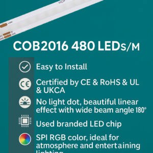 Digital COB RGB Addressable LED strip-480-24